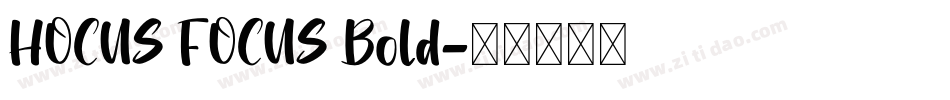 HOCUS FOCUS Bold字体转换